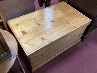 Lot 1491 - XIX Century Pine Blanket Box, 94cm wide.