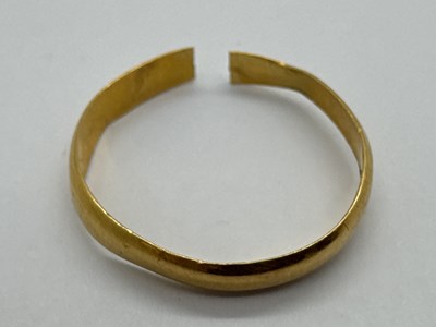 Lot 127 - A 22ct Gold Slim Wedding Band Ring, (damages)...