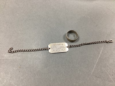 Lot 619 - WWII RAF Serviceman's Identification Bracelet,...