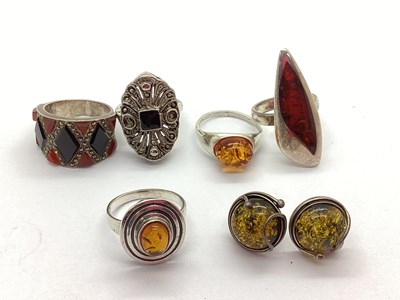 Lot 153 - An Assortment of "925" and Other Rings, to...