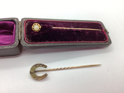 Lot 134 - An Antique Horseshoe Stick Pin, together with...