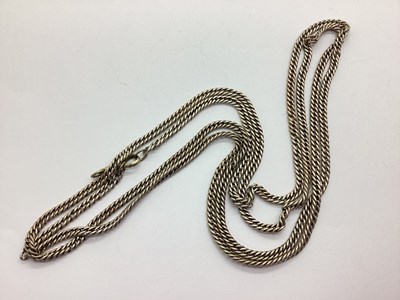 Lot 148 - An Antique Style Curb Link Muff Chain, the...