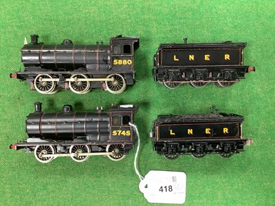 Lot 418 - Two OO Scale 0-6-0 LNER Locomotives and...