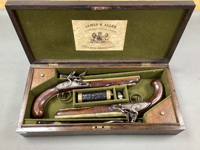 Lot 524 - XIX CenturyPair of Similar English Flintlock...