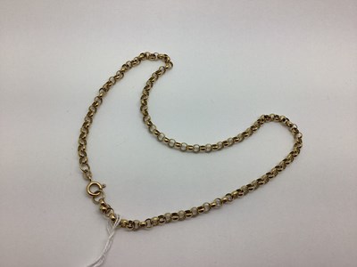 Lot 438 - A 9ct Gold Belcher Link Chain, (16grams).