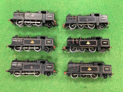 Lot 444 - Six Hornby Dublo 2 and 3 Rail N2 Tank...