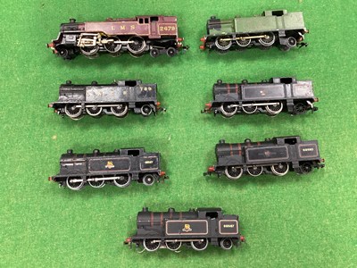 Lot 448 - Seven OO Scale Tank Locomotives by Hornby...