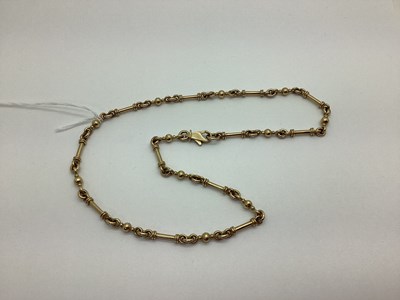 Lot 437 - A 9ct Gold Fancy Solid Link Chain, (29grams).