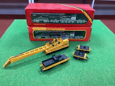 Lot 450 - Three Hornby OO Scale 75 Ton Breakdown Cranes,...