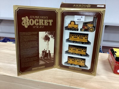 Lot 452 - A Hornby OO Scale Stephensons Rocket Set...