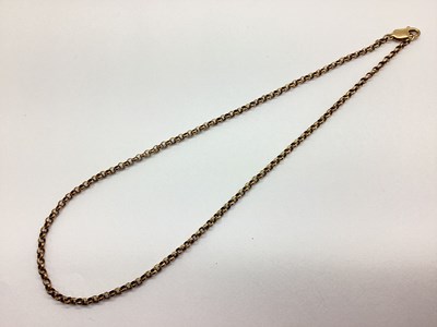 Lot 100 - A Belcher Link Chain, one link stamped "9C",...