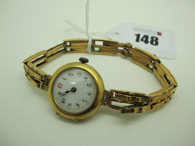 Lot 148 - A Vintage 18ct Gold Cased Ladies Wristwatch,...