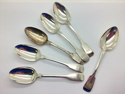 Lot 48 - A Set of Six Georgian Hallmarked Table Spoons,...