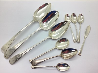 Lot 57 - An Assortment of Hallmarked Silver Flatware,...