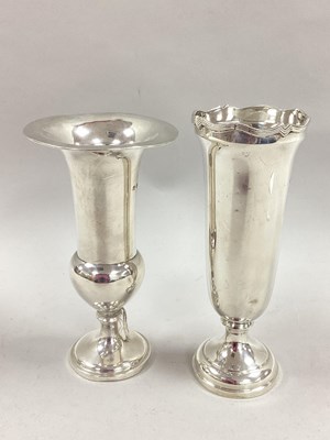 Lot 42 - An Edwardian Hallmarked Silver Fluted Spill...