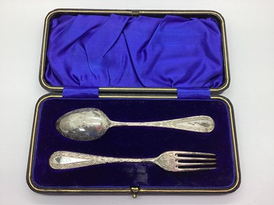 Lot 44 - A Victorian Hallmarked Silver Christening Set,...