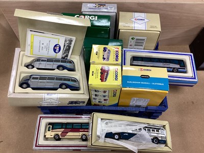 Lot 399 - Twelve Diecast Model Buses by Corgi to include...