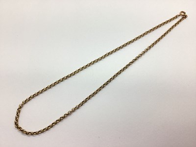 Lot 96 - A 9ct Gold Belcher Link Chain, 40cm long...