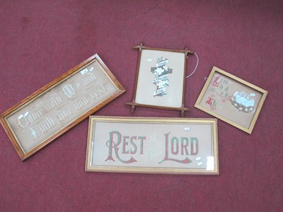 Lot 1306 - Three Early XX Century Needlework Religious...