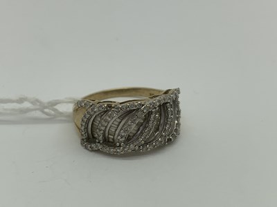 Lot 466 - A Fancy Dress Ring, allover mixed cut stones...