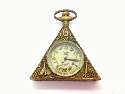 Lot 246 - A Masonic Style Triangular Pocketwatch, the...