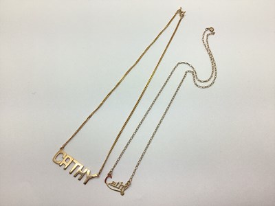 Lot 81 - A 9ct Gold Modern 'CATHY' Necklace, the curb...