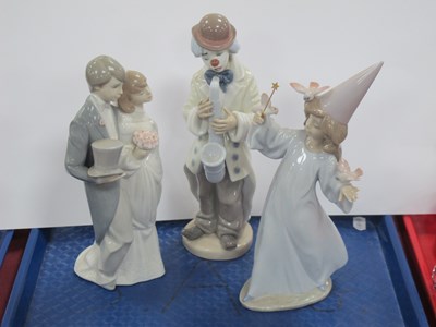 Lot 1171 - Lladro figurines 'Magical Moment', 'Sad Sax'...