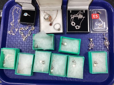 Lot 160 - An Assortment of "925" and Other Jewellery, to...