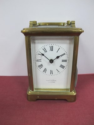 Lot 1360 - Mappin & Webb Sheffield brass carriage clock,...