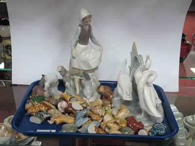 Lot 1226 - Lladro figurines Rabbits Food, figure group of...