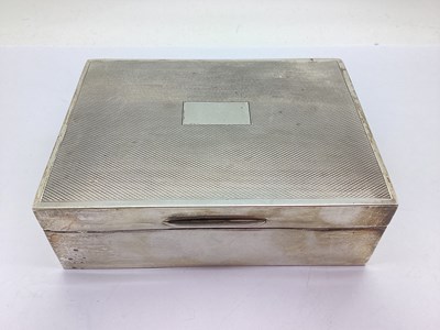 Lot 38 - A Hallmarked Silver Cigarette Box, Birmingham...