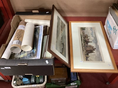 Lot 1023 - Two Leonard Squirrell Prints, Felixstowe Ferry,...