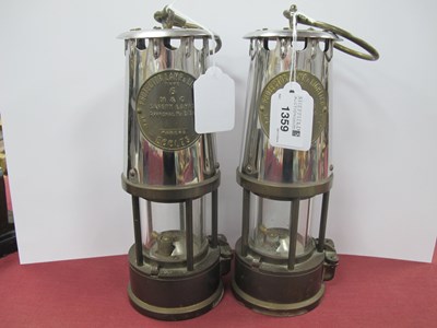 Lot 1359 - Miners Lamps, both projector lamp and lighting...