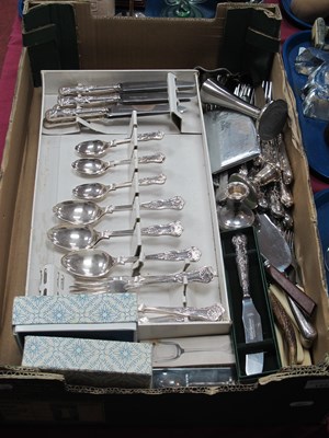 Lot 1234 - Silver plated Walker and Hall boxed cutlery...