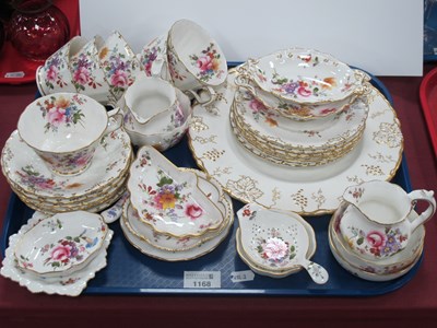 Lot 1168 - Royal Crown Derby 'Derby Posies' Teaware, with...