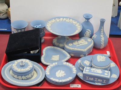 Lot 1181 - Wedgwood Powder Blue Jasper Ware, including...