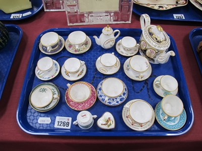 Lot 1269 - Spode China Miniatures - teapot, coffee pot,...