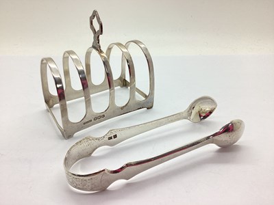 Lot 4 - A Hallmarked Silver Five Bar Toast Rack,...