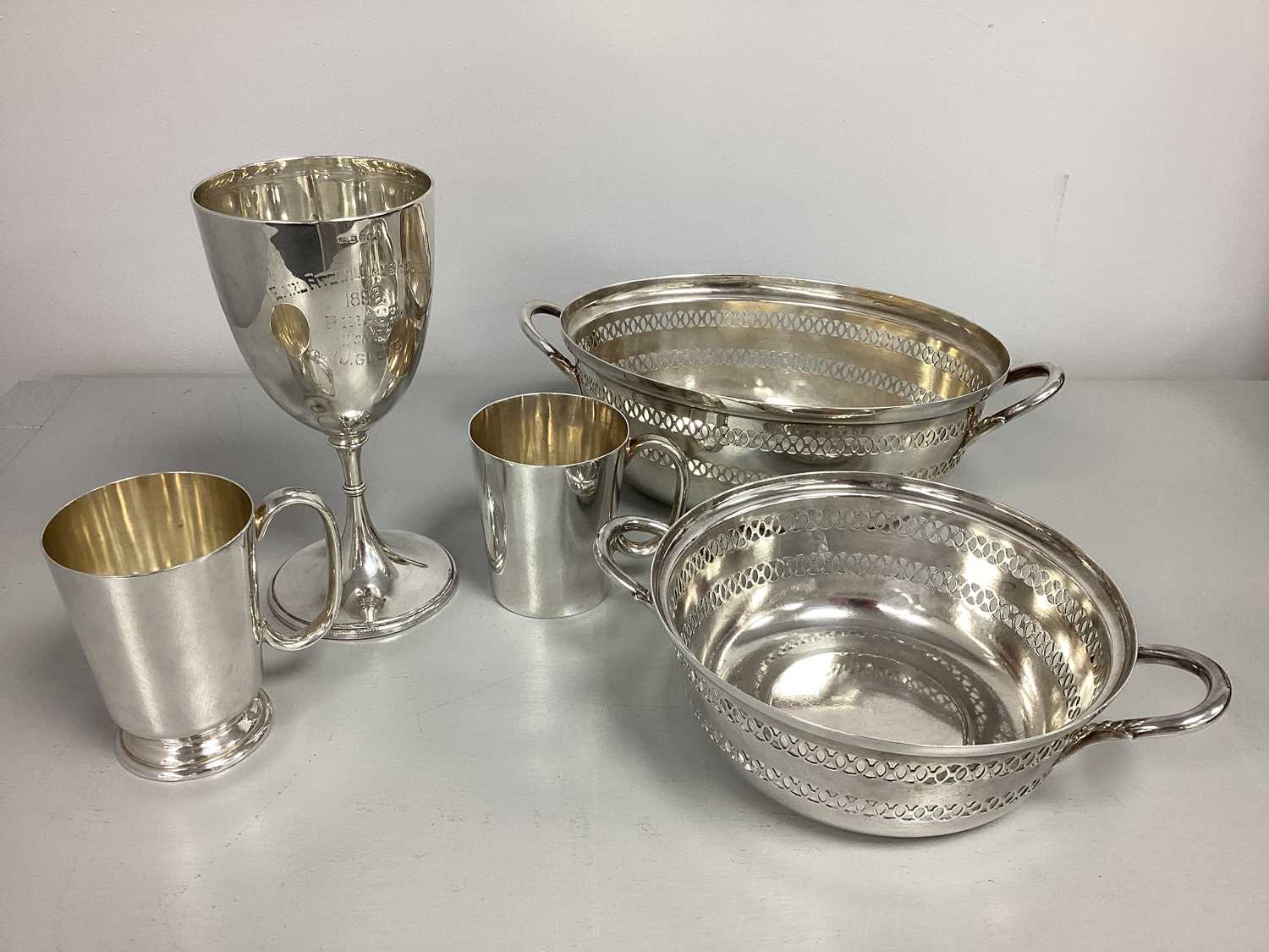 Lot 25 - A Victorian Hallmarked Silver Trophy Cup, JD&S,...