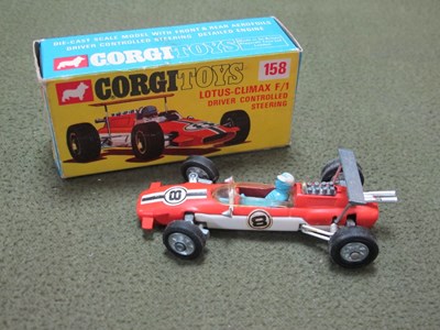 Lot 622 - A boxed Corgi No. 158 Lotus Climax F1 diecast...