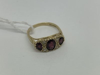 Lot 481 - A 9ct Gold Stone Set Ring, oval inset...