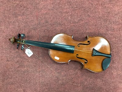 Lot 1304 - A Violin Bearing Label 'Jean Baptiste' With...