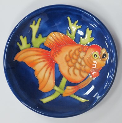 Lot 1259 - Moorcroft Pottery 'Chinese Carp' Coaster,...