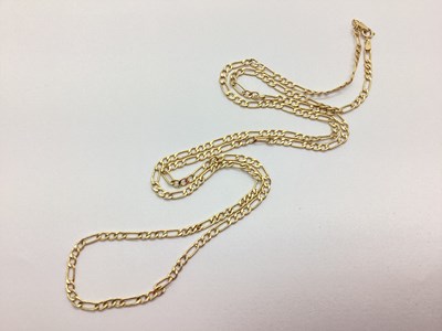 Lot 103 - A 9ct Gold Figaro Link Chain, 62cm long...