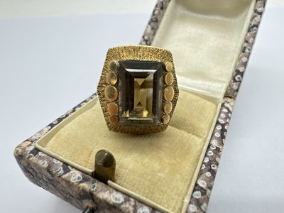 Lot 128 - A Stone Set Modernist Style Dress Ring, the...