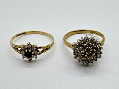 Lot 126 - A 9ct Gold Stone Set Floral Cluster Ring,...