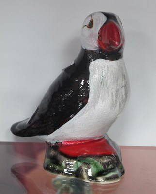 Lot 1216 - Anita Harris Model of a Puffin in reactive...