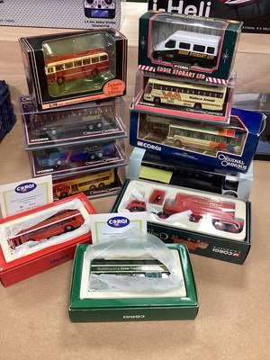 Lot 417 - Twelve Diecast Model Buses and Commercial...