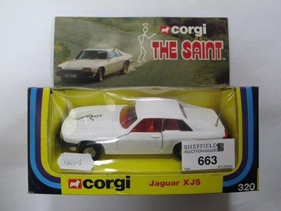 Lot 663 - A boxed Corgi 320 The Saint Jaguar XJS - white,...