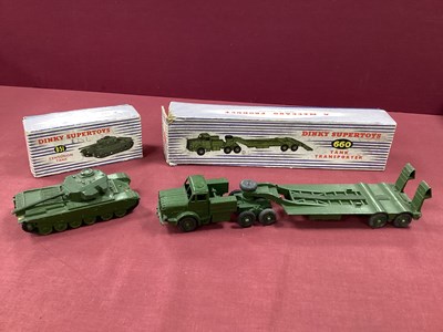 Lot 709 - Two Dinky Supertoys No 651 Centurion Tank and...